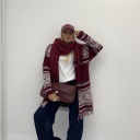 cardigan senza bottoni etnico